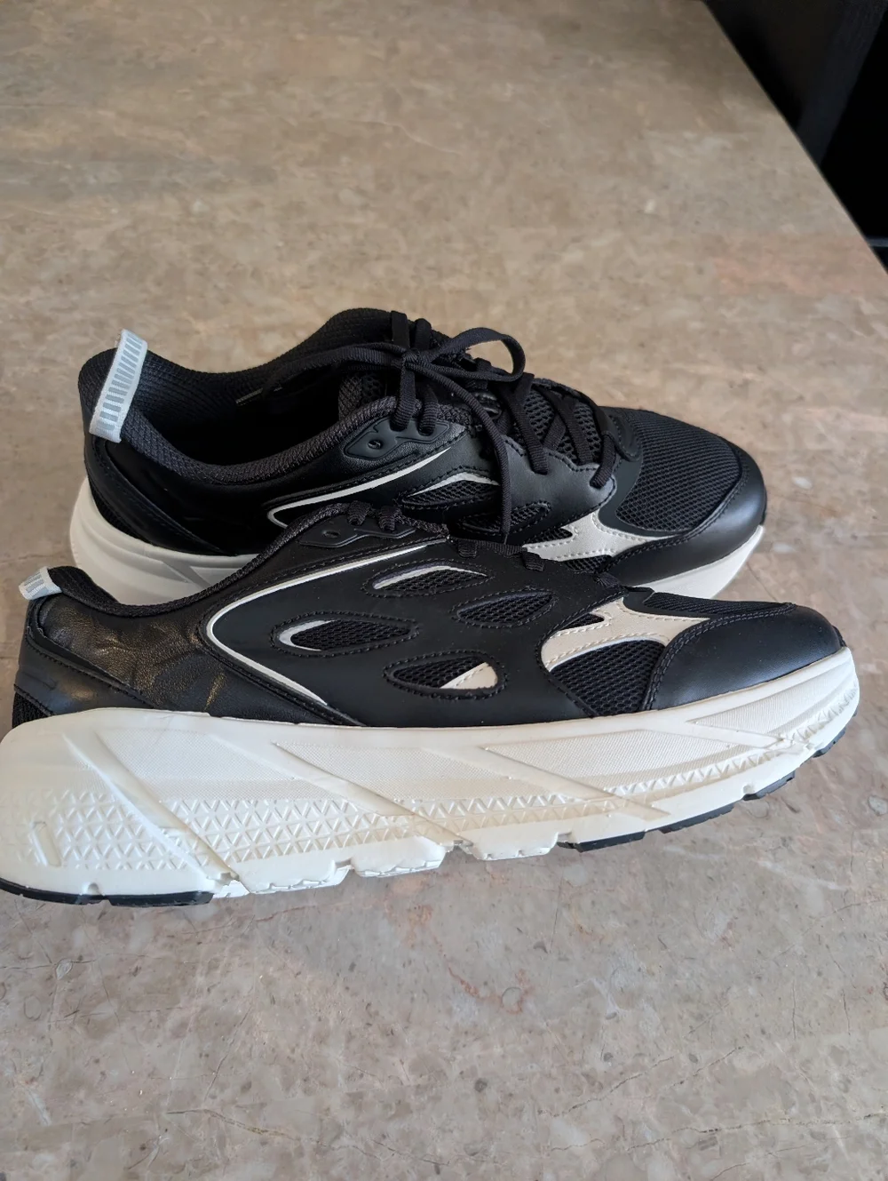 Hoka U Clifton L Athletic Cushioned Shoes Obsidian Alabaster Women Size 11.5 - Picture 8 of 15